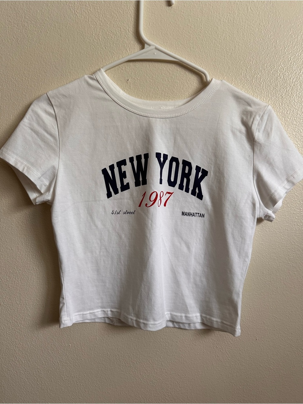 White 'New York 1987' Graphic Tee